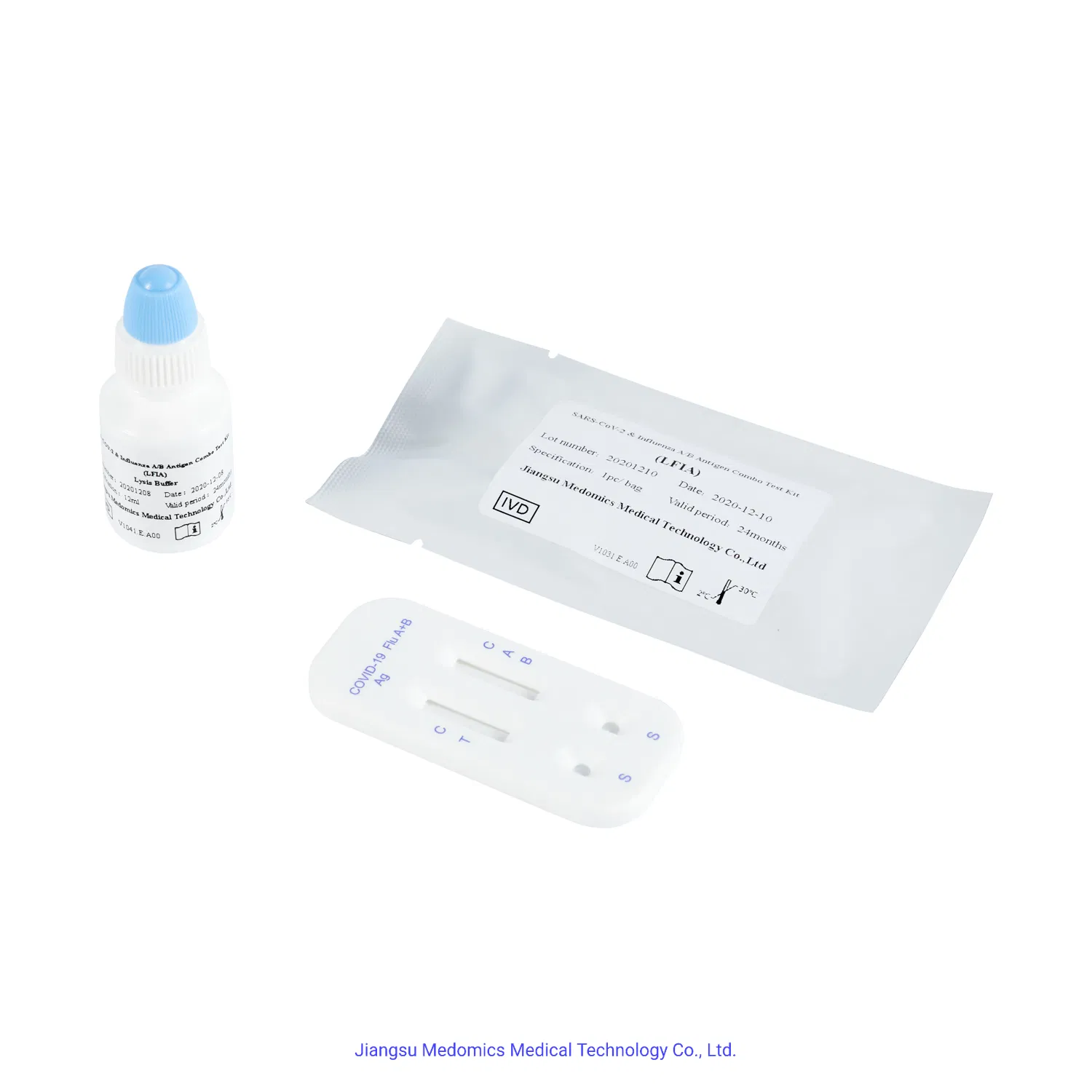 Medomics Rapid Antigen Diagnostic Test Kit for S-R-S-C-O-V-N-2 &amp; Flu a/B Virus