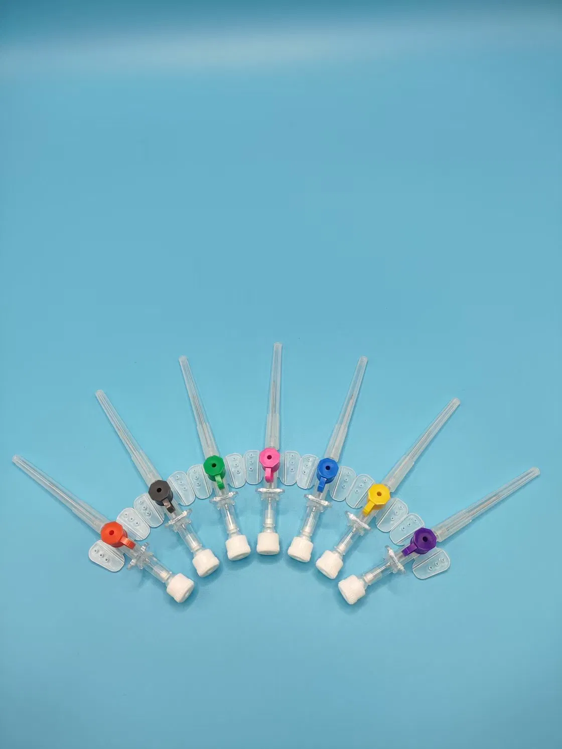 Single Use IV Catheter Disposable Butterfly Type with Injection Port Blue