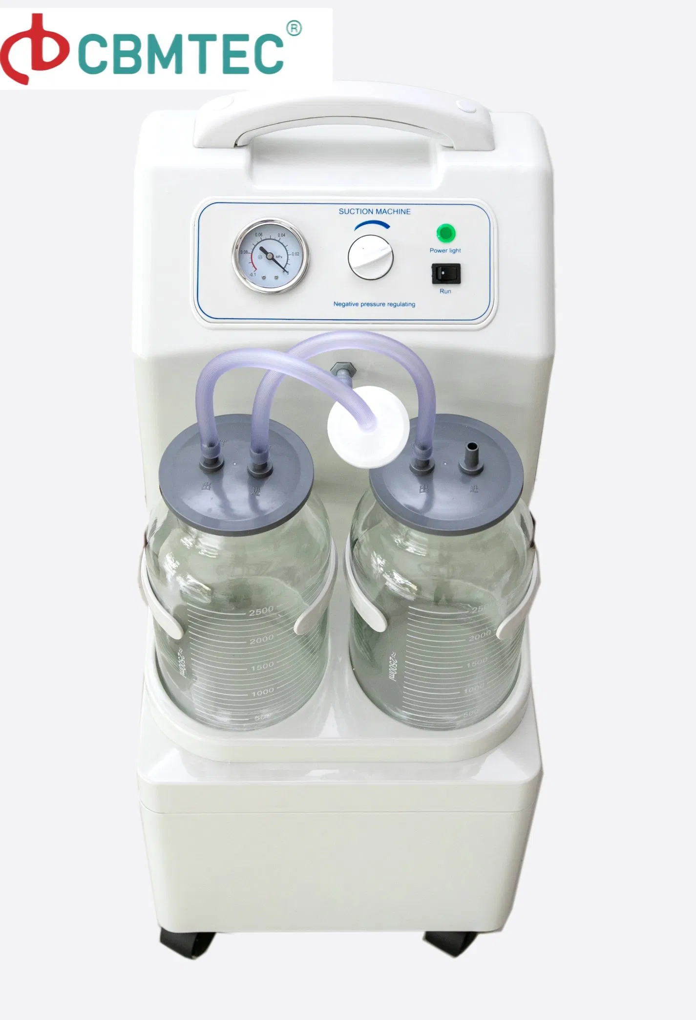 Medical Double Bottles Suction Trolley Vacuum Aspirator Suction Device