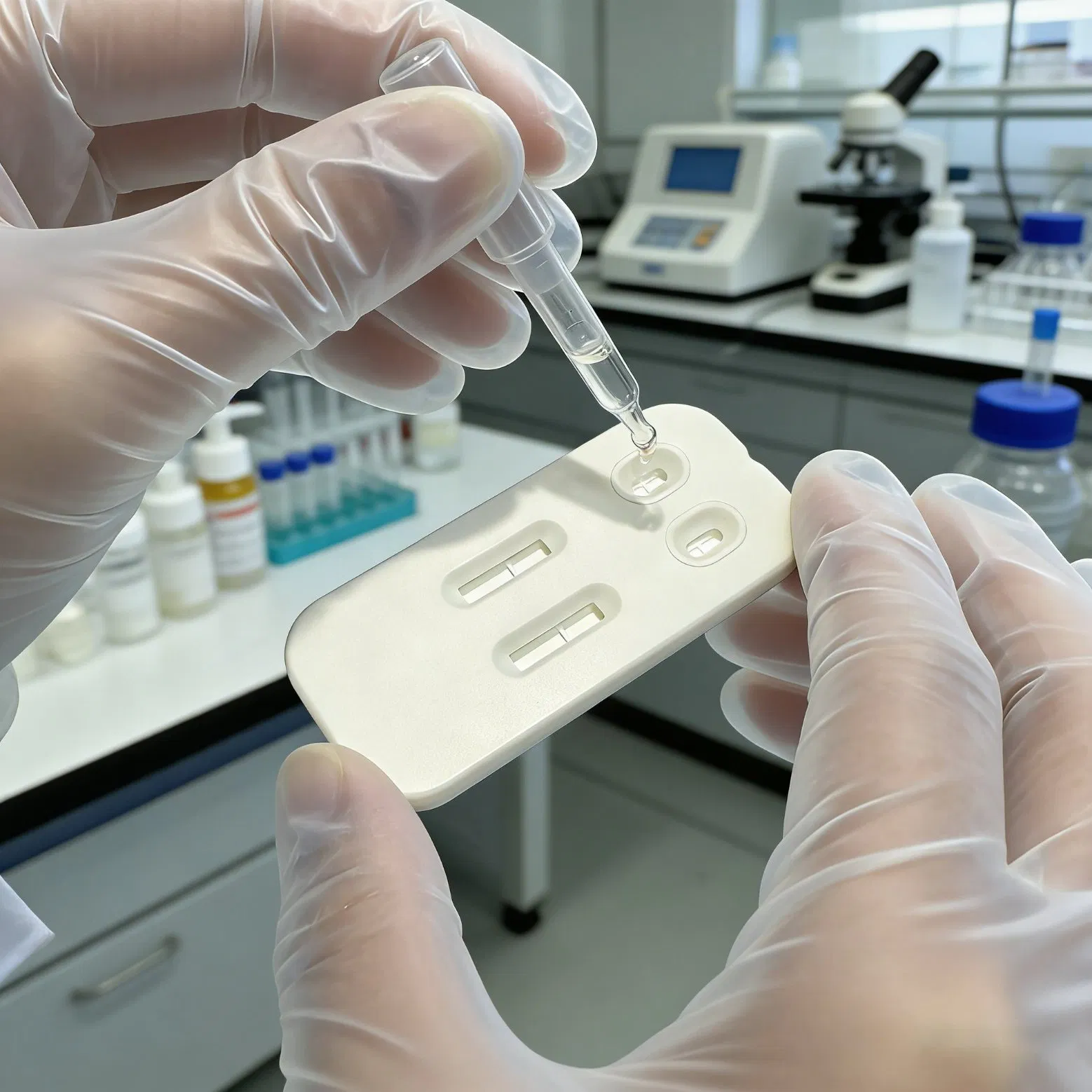 White Plastic Cassette Health Test Kit for Rapid Diagnostics