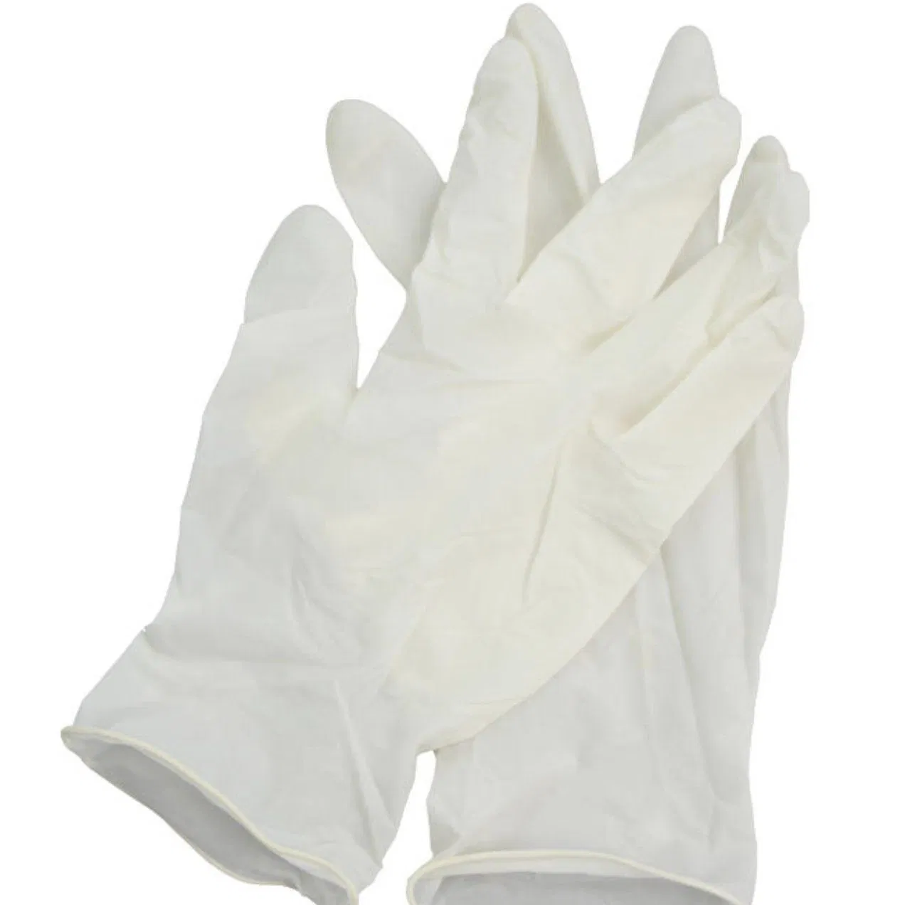 Premium Disposable White Medical Latex Gloves Powder Free - Available in Multiple Sizes (YQD1-1)