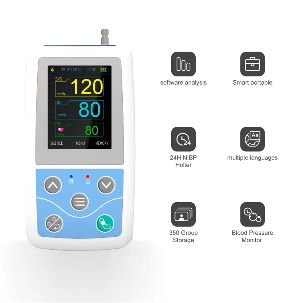 Contec Abpm50 24 Hours Ambulatory Mobile Digital Sphygmomanometer Portable Blood Pressure Monitor