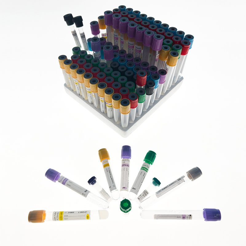 Yellow Light Blue Green Black Purple Anticoagulants 3ml 5ml 10ml Volume EDTA Clot Activator Plain Tube Plain Tube ESR PT Heparin Glucose Blood Collection Tube