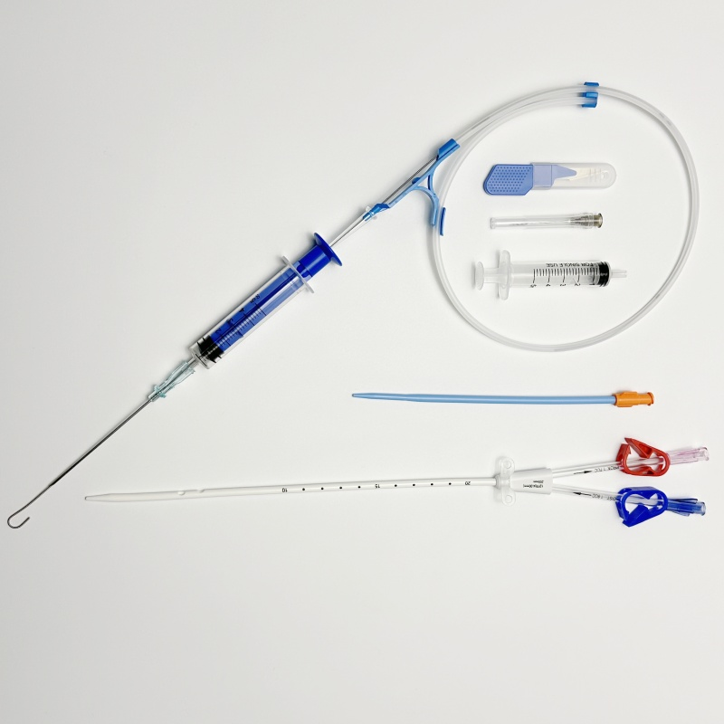 Tianck Medical Hospital Anesthesia Equipments Disposable Femoral Hemodialysis Catheter Dual Cavity