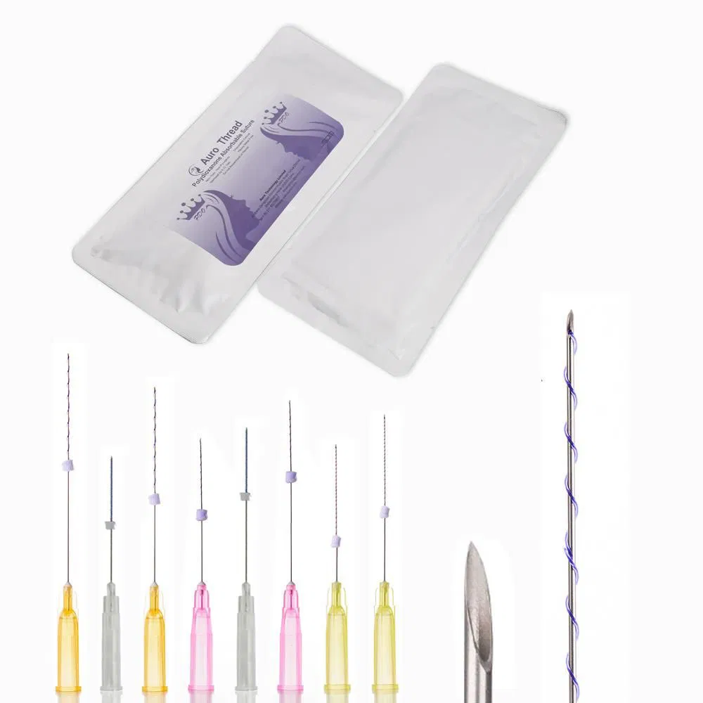 Top Quality Suture Surgical Sterile Strong Pdo Spring Thread Needle for Face Lift