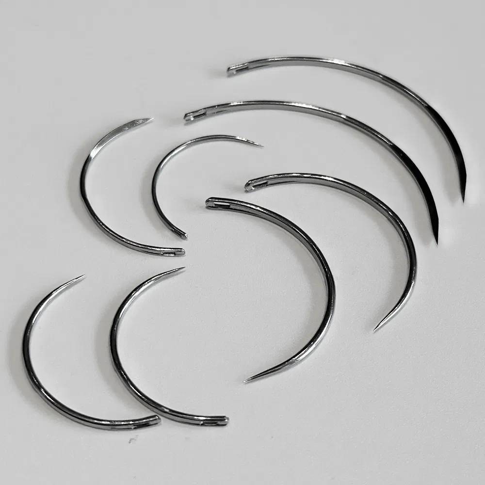 Disposable Medical Suture Needle with Eye for Cardiac Surgery, Sterile 8-Pack, Stainless Steel Hospital Surgical Supply