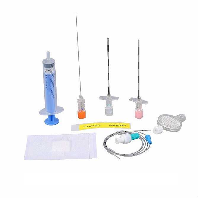 Medical 15g 16g 17g 18g Pain Management Anesthesia Kit, Epidural Catheter Spinal Needle Anesthetic Puncture and Drug Injection Set