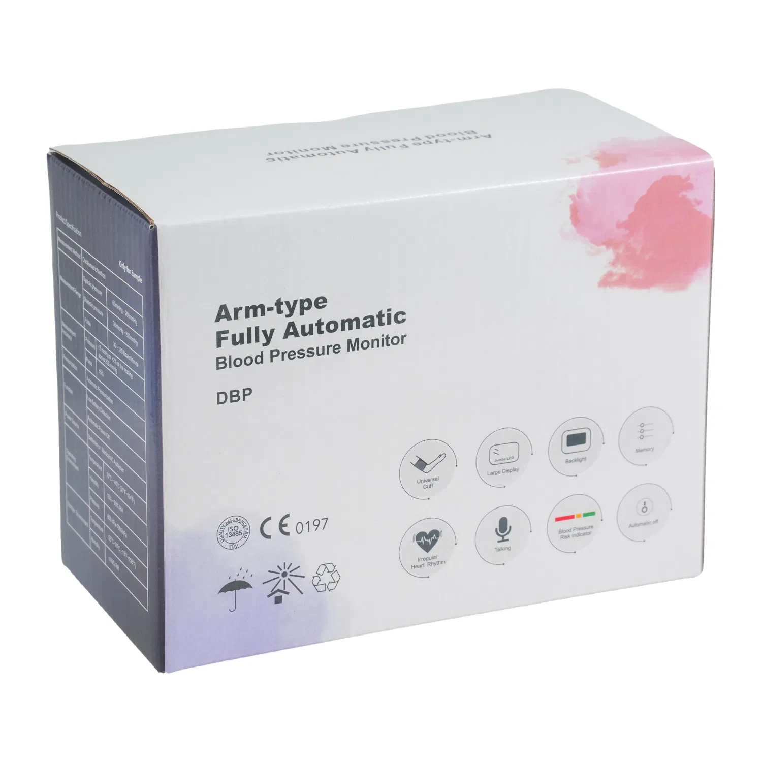 Digital Blood Pressure Monitor, Accurate Automatic Bp Machine with Large Cuff for Home Care