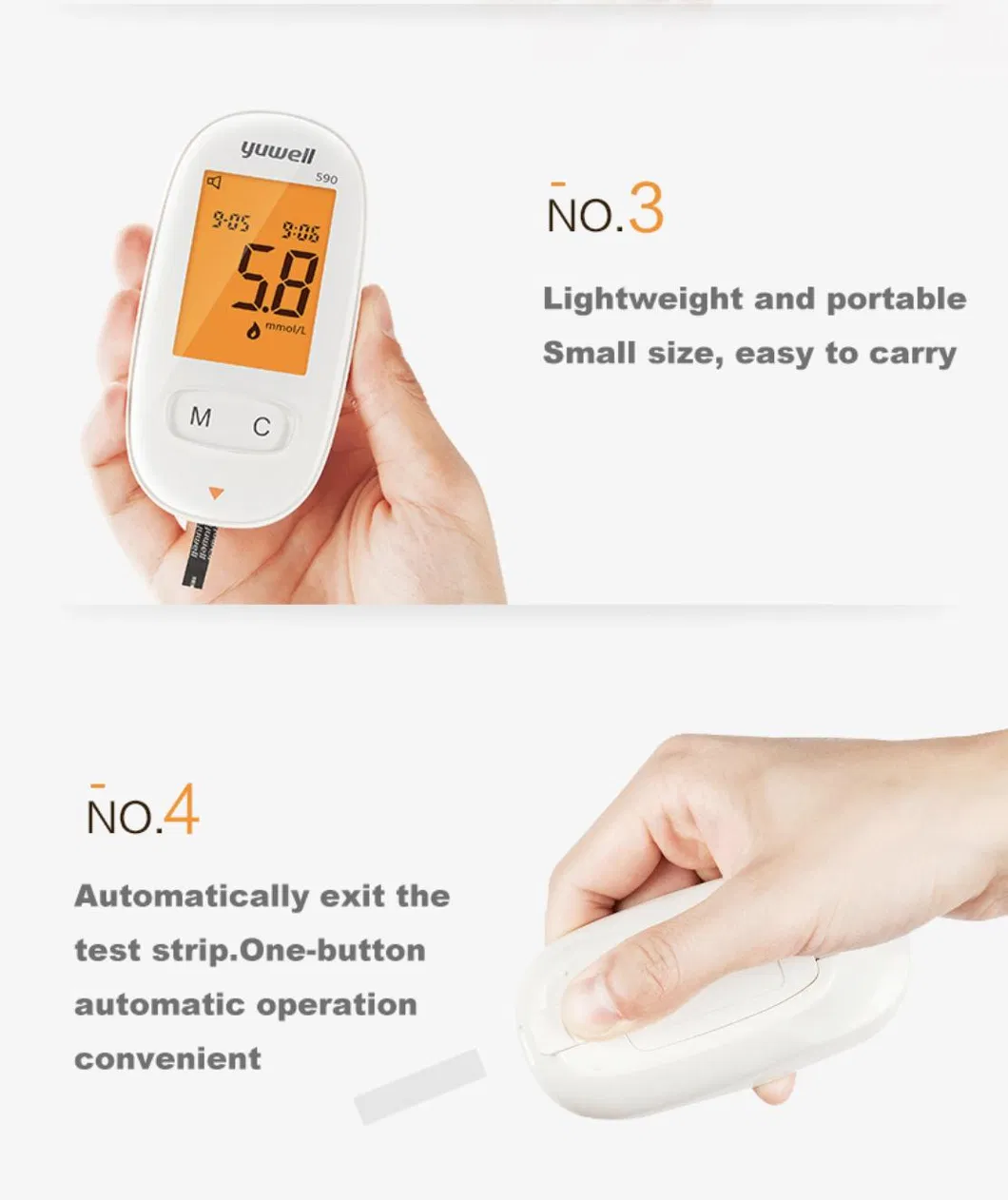 Yuwell 590 Blood Glucose Monitor details