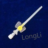 Flexible Disposable IV Catheter with Injection Port Butterfly Type Red
