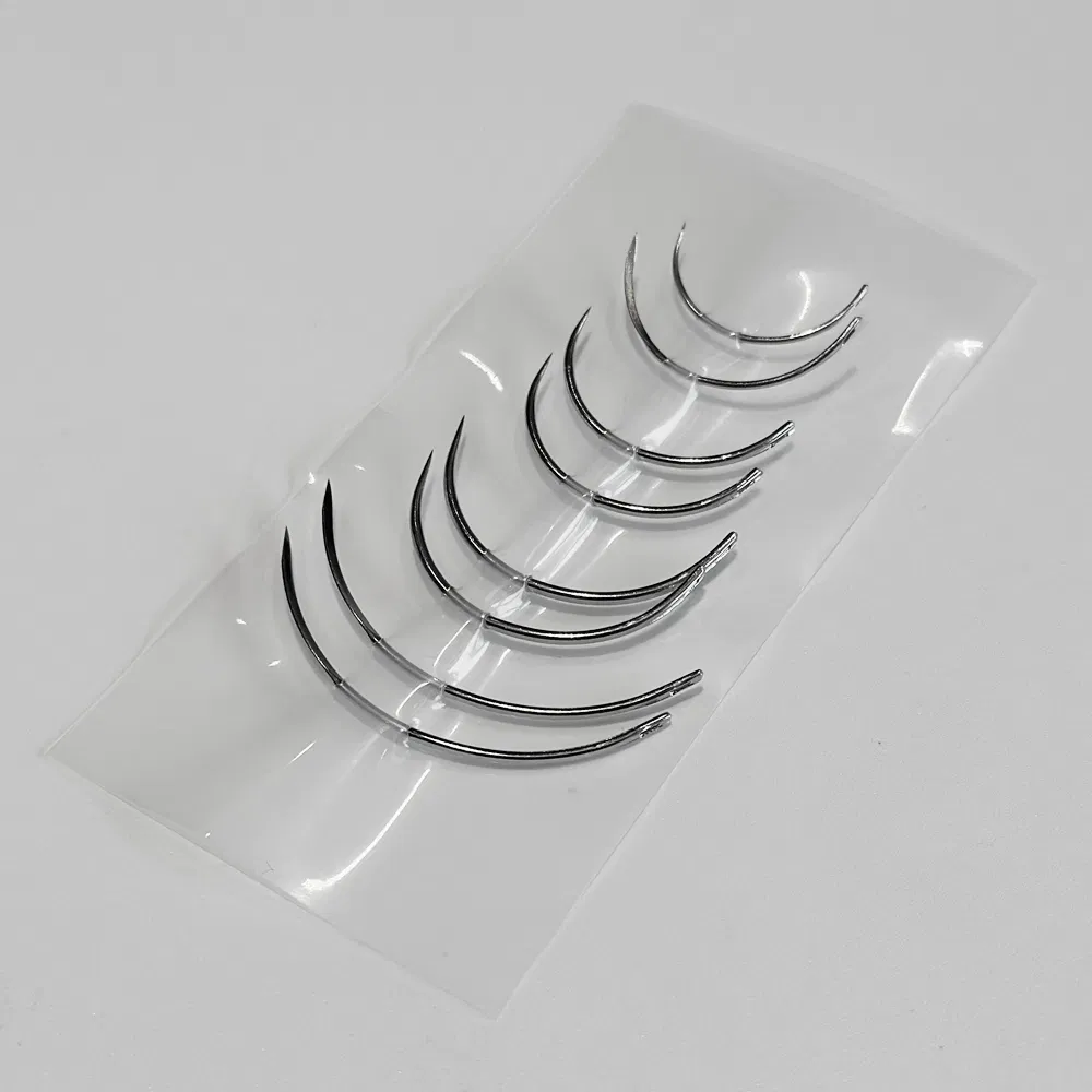 Disposable Medical Suture Needle with Eye for Cardiac Surgery, Sterile 8-Pack, Stainless Steel Hospital Surgical Supply