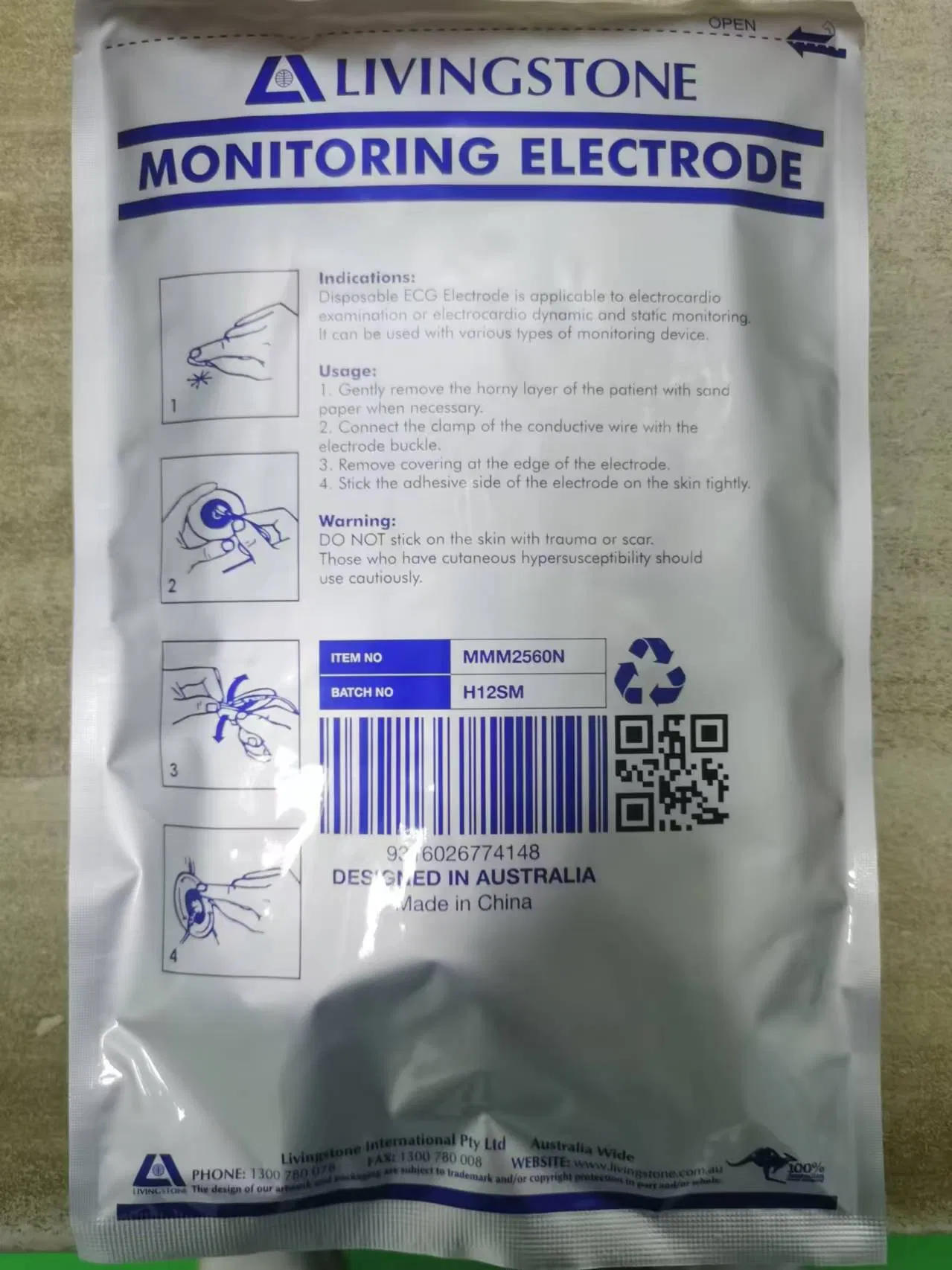 3m2560 Disposable ECG Electrode 40*35mm