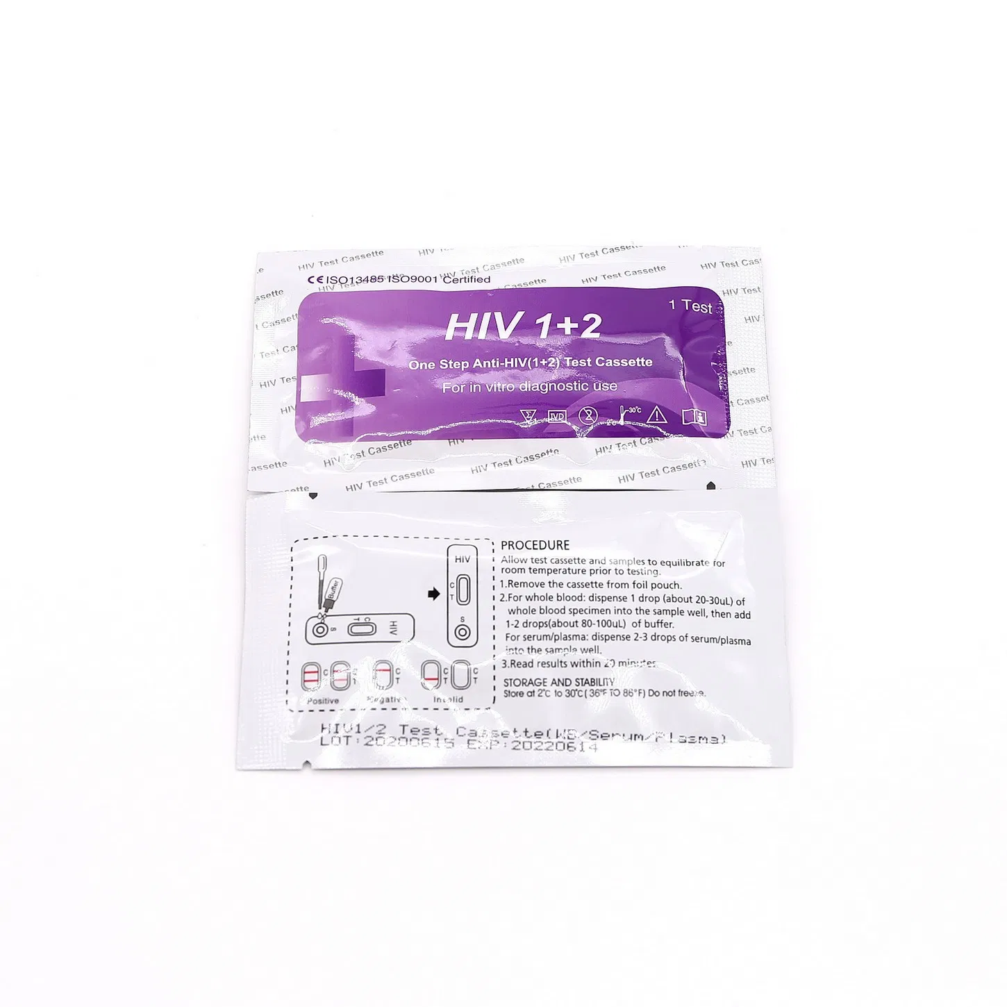 Medical Disposable Rapid Diagnostic Antibody/ Antigent One Step HIV Test Strip/Cassette Kit with CE/ISO