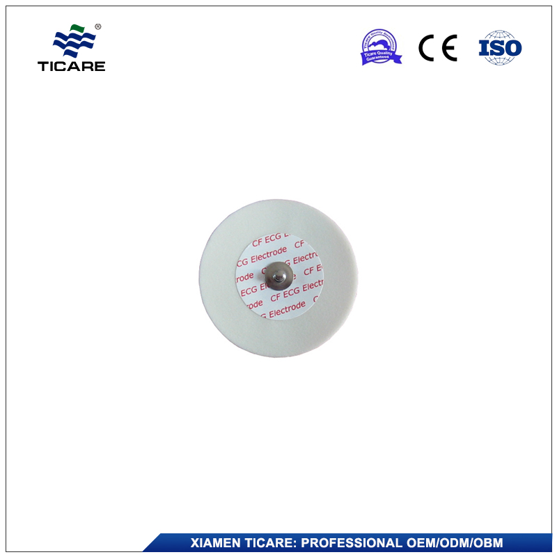 Hospital Disposable Non-Woven Solid Gel ECG Chest Electrode 36mmx44mm