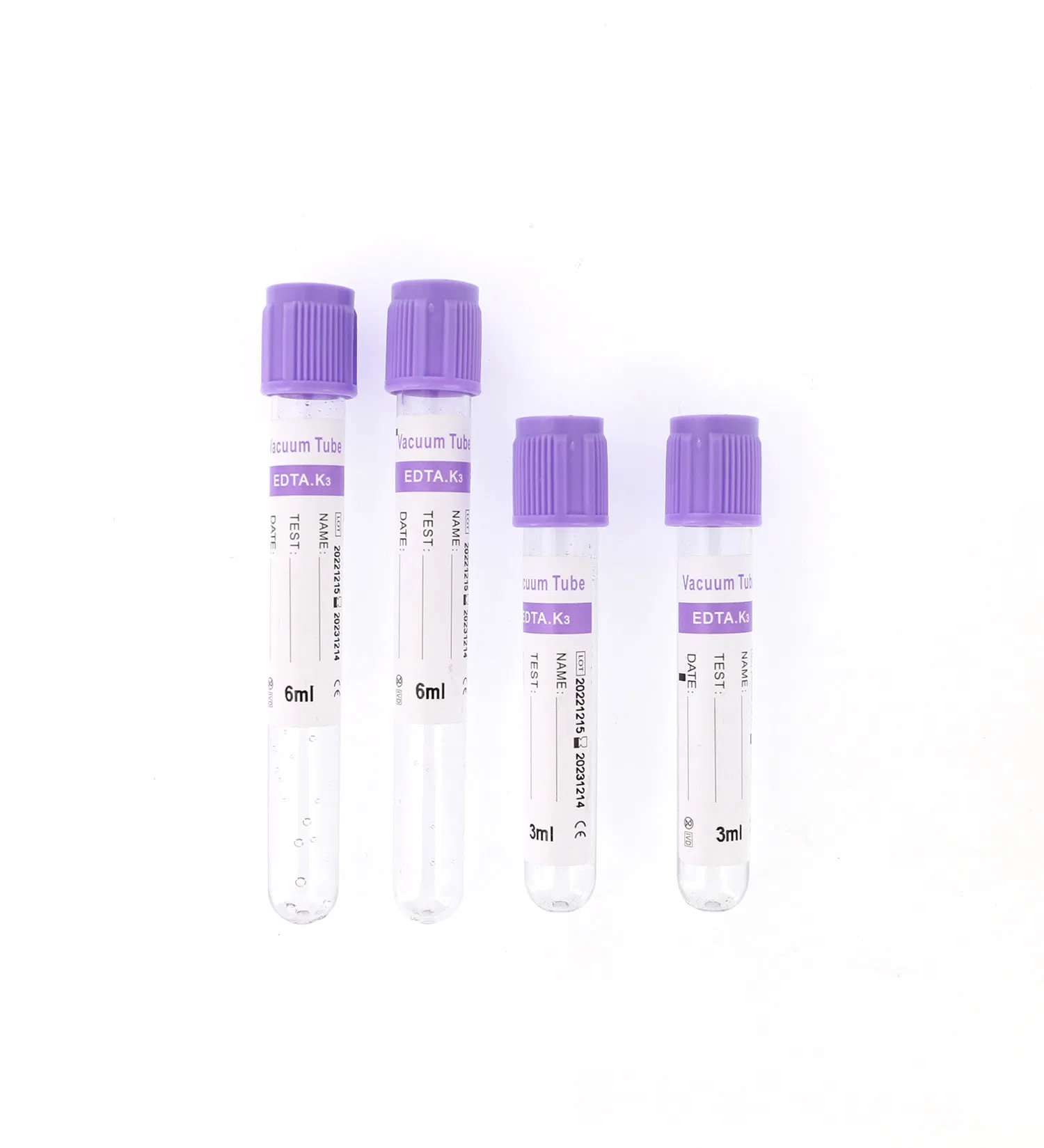 Yellow Light Blue Green Black Purple Anticoagulants 3ml 5ml 10ml Volume EDTA Clot Activator Plain Tube Plain Tube ESR PT Heparin Glucose Blood Collection Tube
