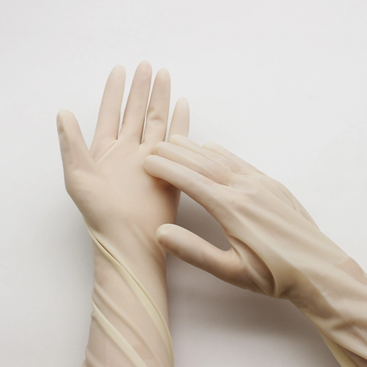 Disposable Latex Gynaecological Glove with Powdered Medical Grade