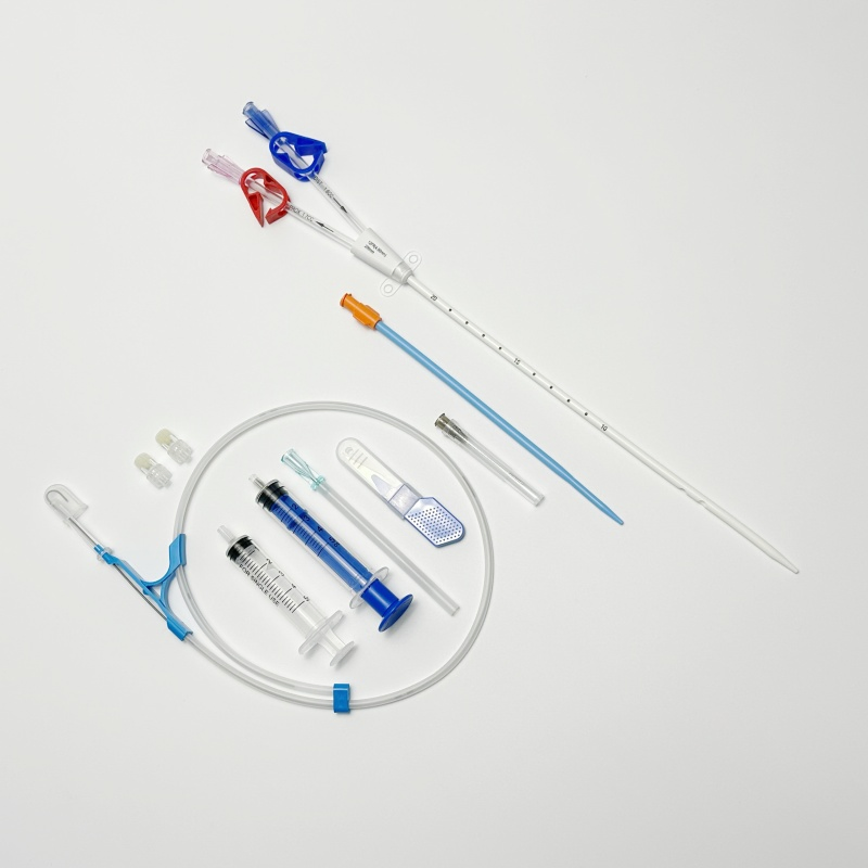 Tianck Medical Hospital Anesthesia Equipments Disposable Femoral Hemodialysis Catheter Dual Cavity