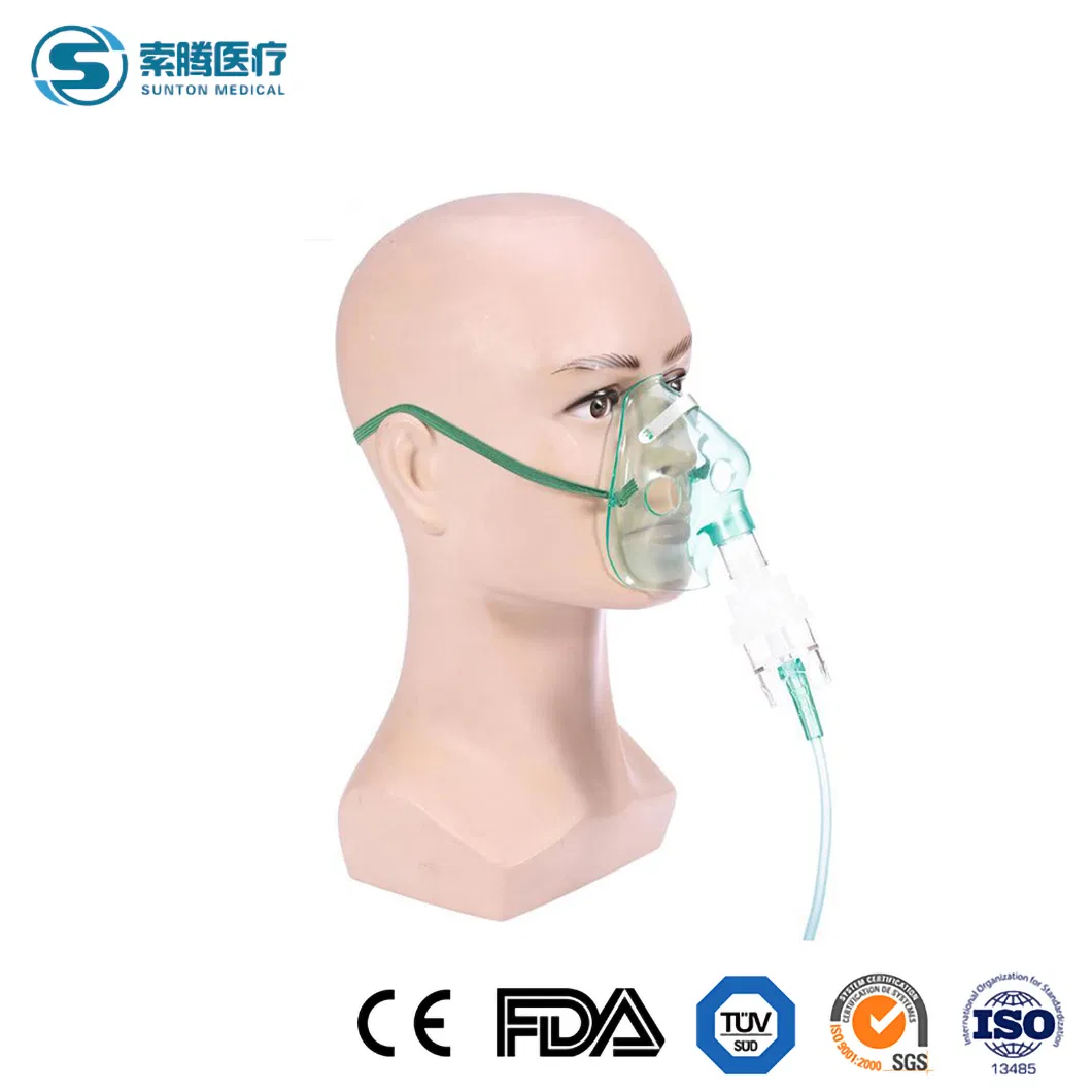 Portable Audlt/Pediatric/Infant Disposable Medical Oxygen Nasal Cannula Nebulizer Aerosal Face Facial Mask with Connecting Tubing with CE/ISO
