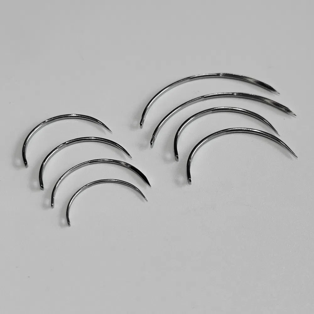 Disposable Medical Suture Needle with Eye for Cardiac Surgery, Sterile 8-Pack, Stainless Steel Hospital Surgical Supply
