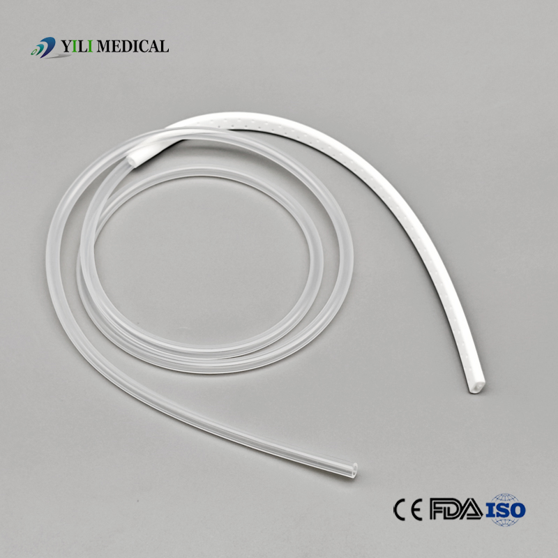 Medical Device Silicone Round Fluted Drain Tube Wound Drainage System Kit 10fr 15fr 19fr 24fr