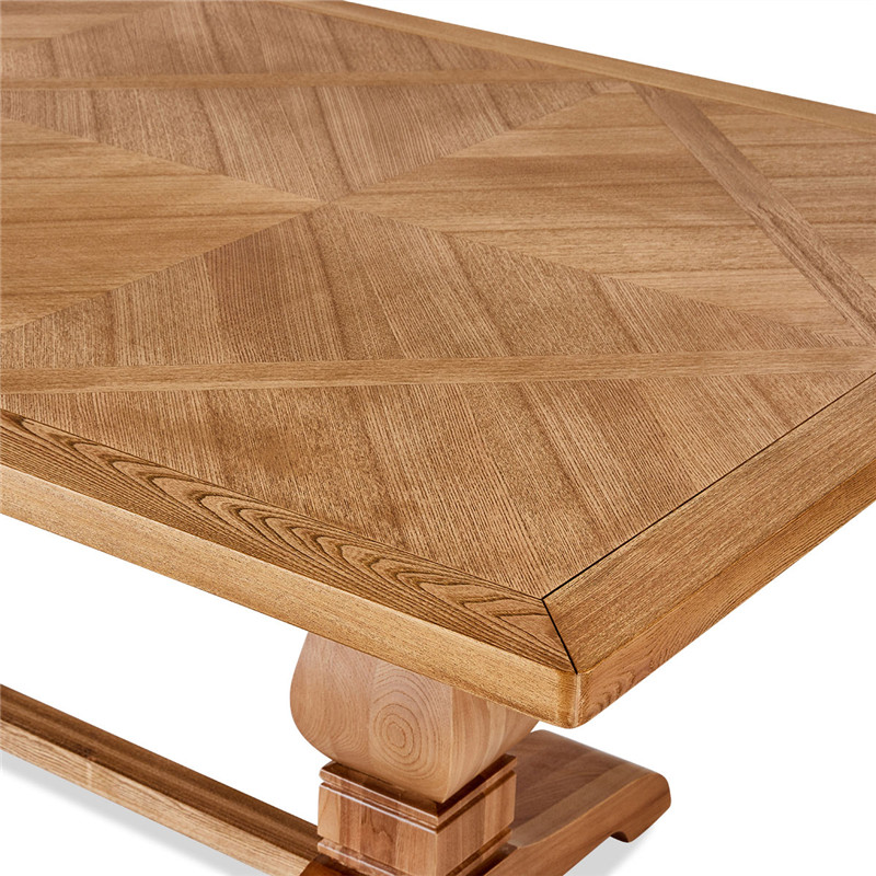 OEM Natural Simple Retro Magnificent Wooden Rectangular Georgie Dining Table Supplier, Service