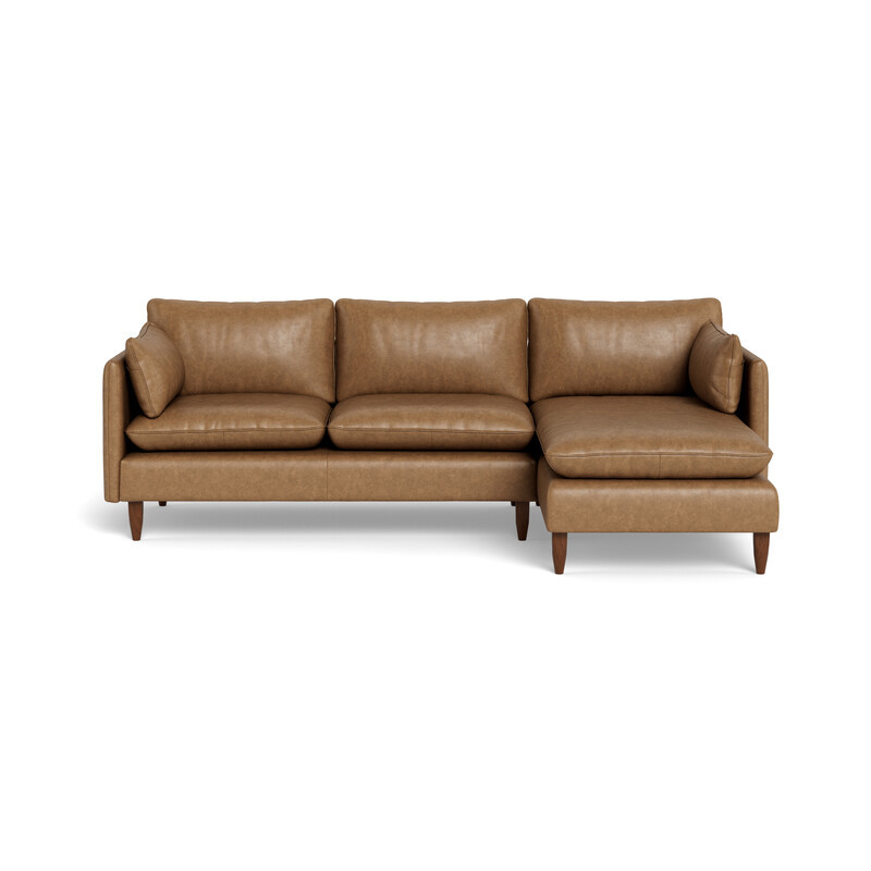 Best Modern Simple Elegant and Fashionable High-set timber legs Eton Leather Sofa Manufacturer, Product