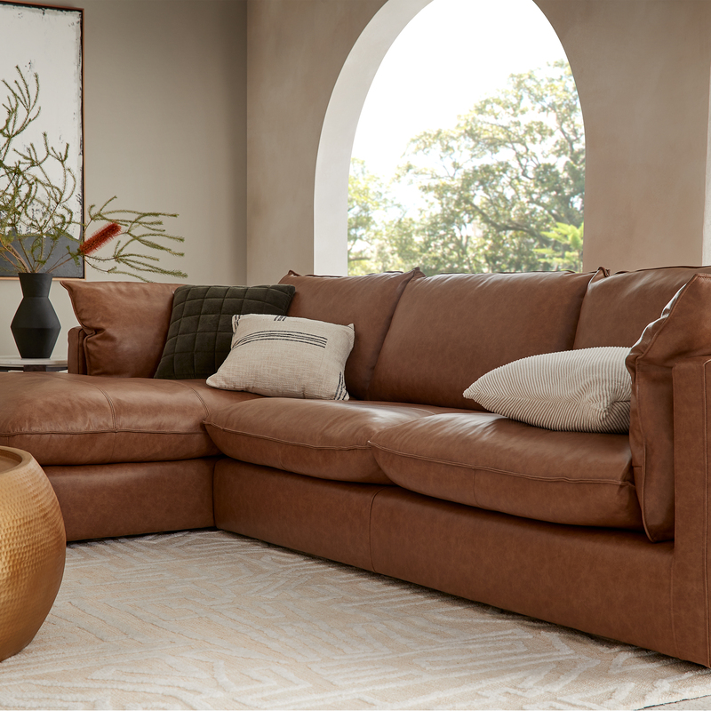Sorrento Leather Sofa View 1