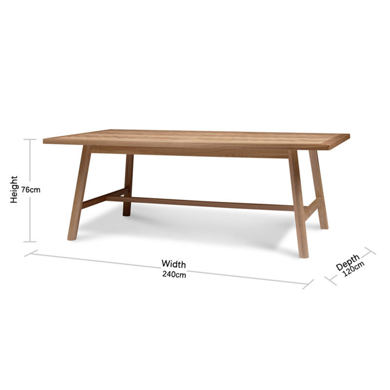 CE Certification Modern Simple Natural Versatile Herringbone Wood Grain Desktop Taylor Dining Table Exporters, Product