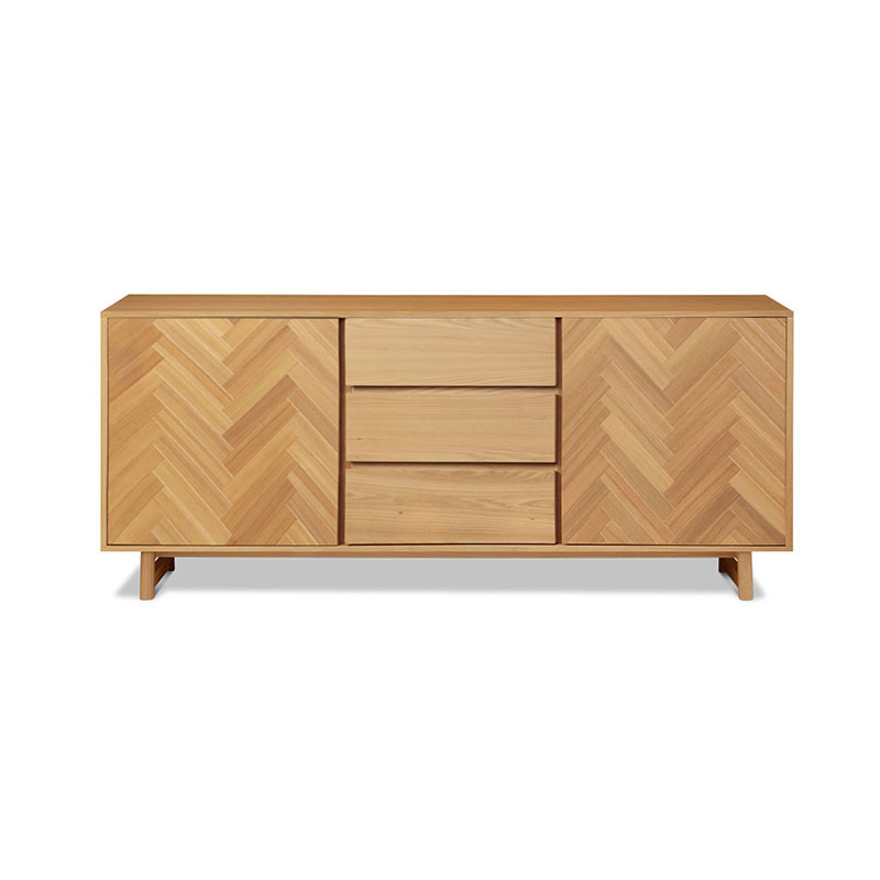 ODM Modern Simple Natural Versatile Herringbone Wood Grain Taylor Buffet Manufacturers, Exporters