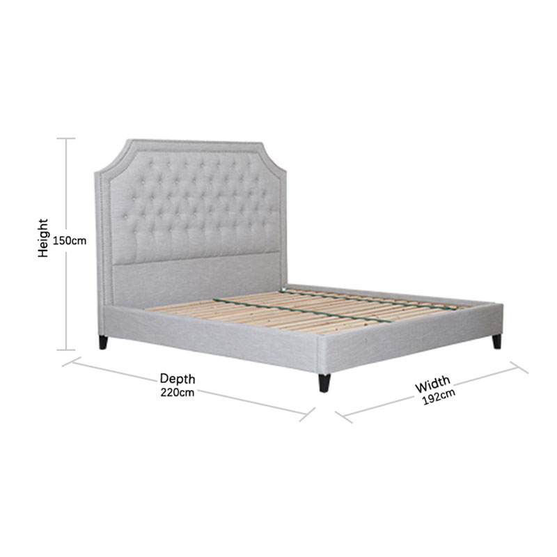 CE Certification Modern Luxurious Elegant Romantic Simple Parisian Tufted Bed with Storage Suppliers, Companies