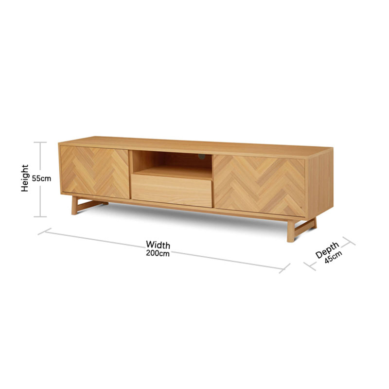 Discount Modern Simple Natural Versatile Herringbone Wood Grain Taylor Entertainment Unit Manufacturers, Service