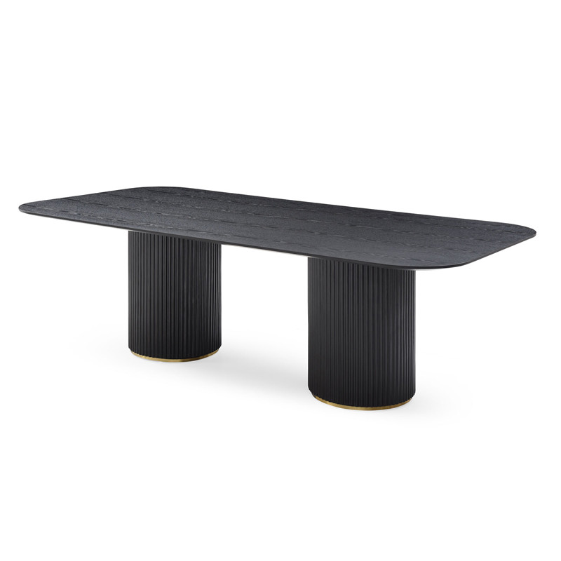Best Modern Simple Exquisite Luxurious Black Oak Lantine Dining Table Pricelist, Exporters