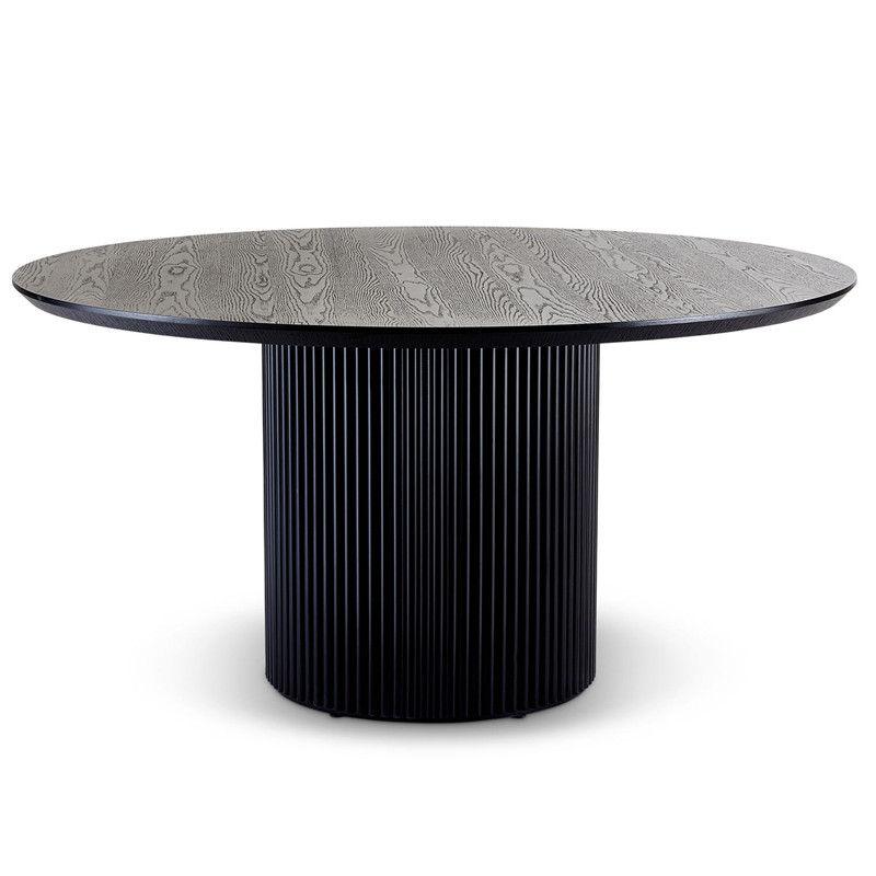 Best Modern Simple Exquisite Luxurious Black Oak Lantine Dining Table Round Manufacturer, Company