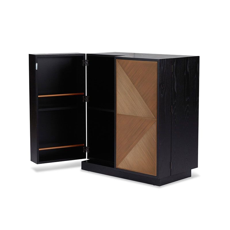 OEM Modern Elegant Retro Luxurious Versatile Bordeaux Bar Cabinet Supplier, Factories