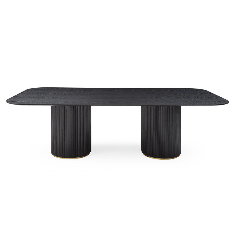 Best Modern Simple Exquisite Luxurious Black Oak Lantine Dining Table Pricelist, Exporters