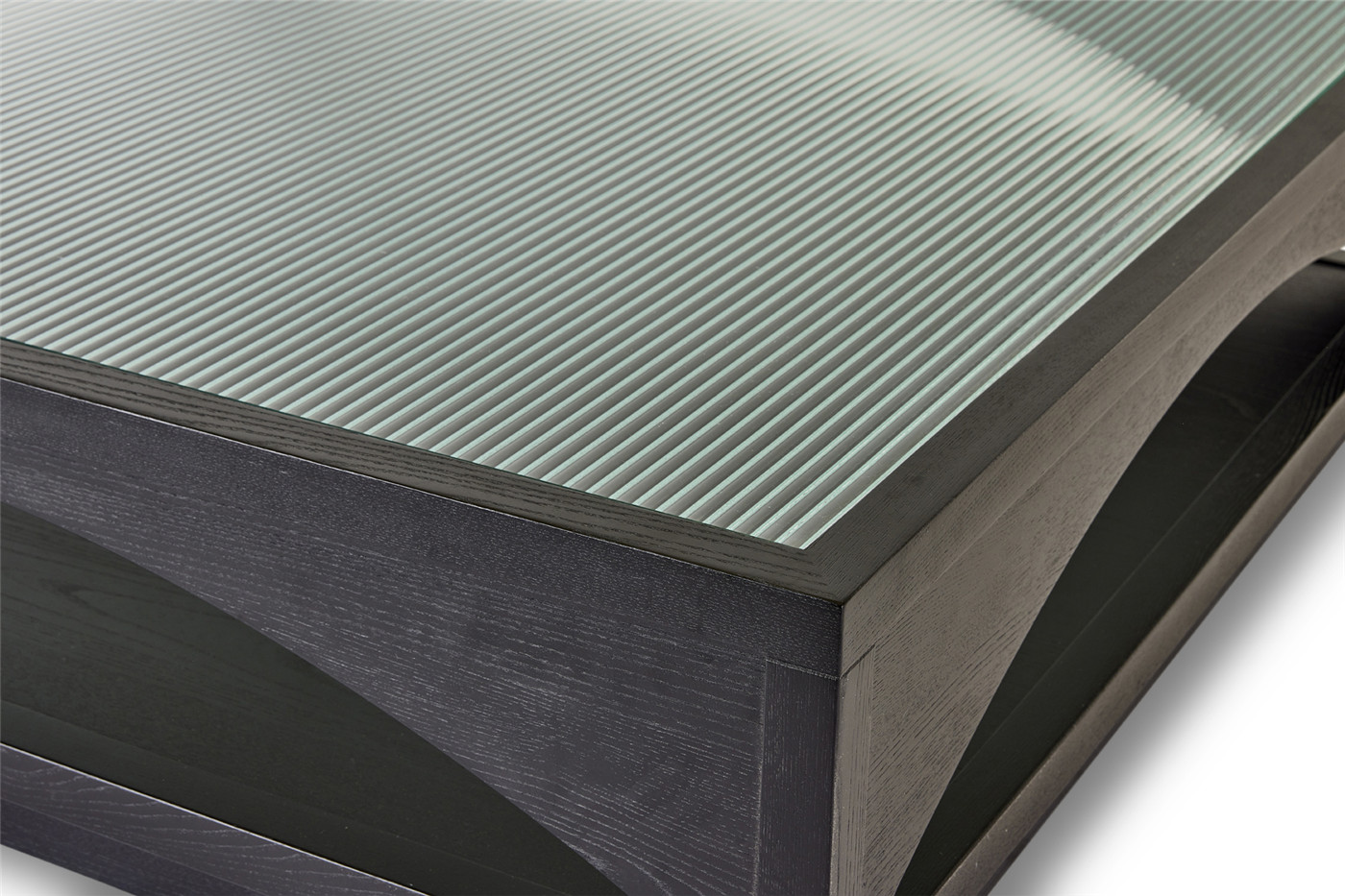 Bianca Coffee Table Ribbed Glass Surface