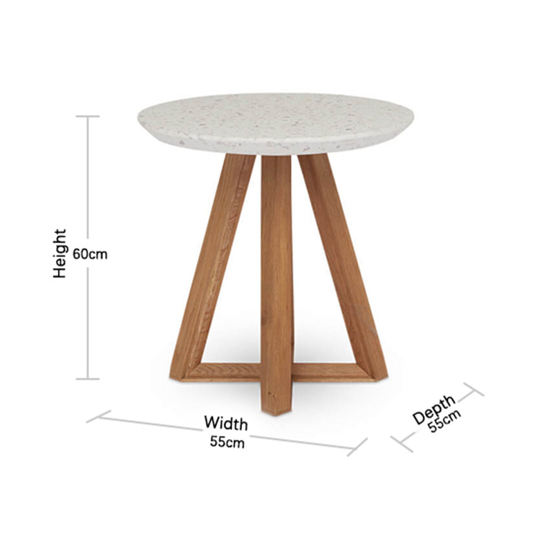 Famous Modern Simple Casual Versatile Terrazzo Countertop Manhattan Occasional Side Table Products, Service