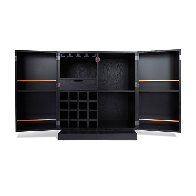 OEM Modern Elegant Retro Luxurious Versatile Bordeaux Bar Cabinet Supplier, Factories