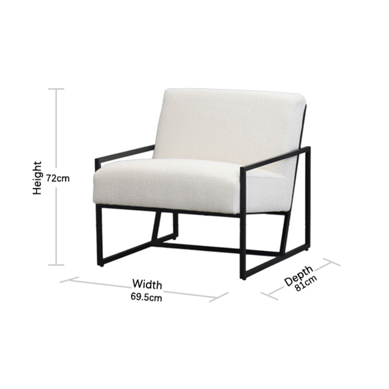 China Modern Simple Versatile Comfortable Lazy Iron Frame Box Occasional Armchair Factory, Service