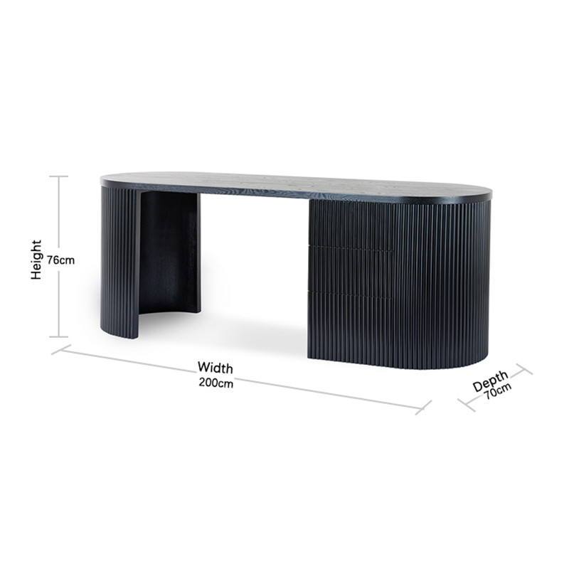 Best Modern Simple Exquisite Luxurious Versatile Elm Black Maximus Desk Factory, Company