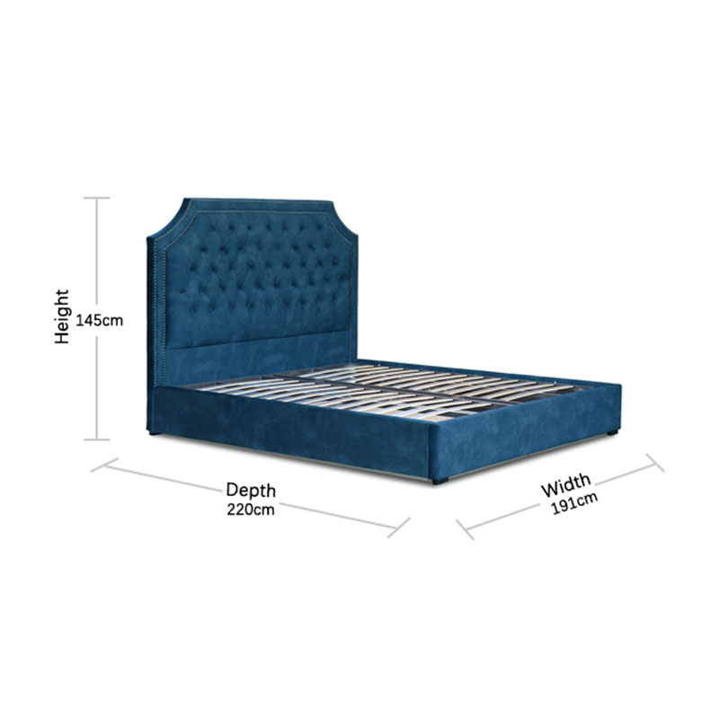 CE Certification Modern Luxurious Elegant Romantic Simple Parisian Tufted Bed with Storage Suppliers, Companies