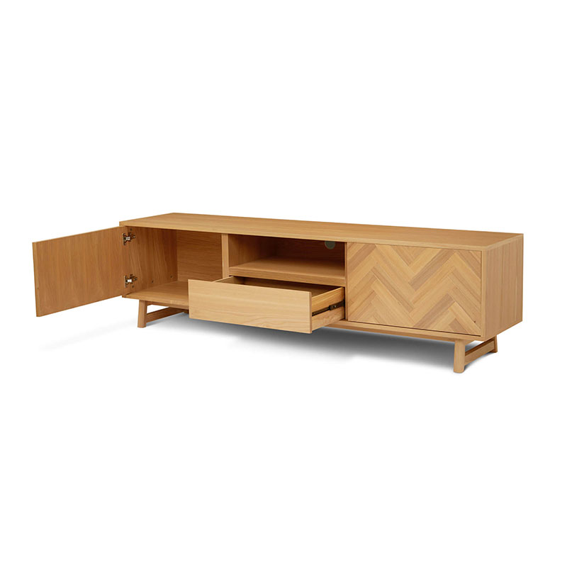 Discount Modern Simple Natural Versatile Herringbone Wood Grain Taylor Entertainment Unit Manufacturers, Service