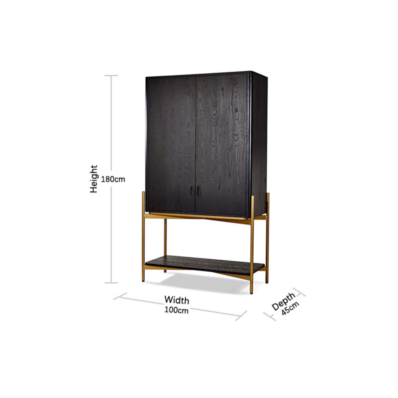 Custom Modern Natural Elegant Retro Luxurious Versatile Golden High-leg Bronx Bar Cabinet Pricelist, Products