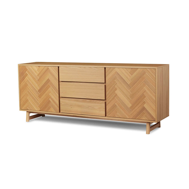 ODM Modern Simple Natural Versatile Herringbone Wood Grain Taylor Buffet Manufacturers, Exporters