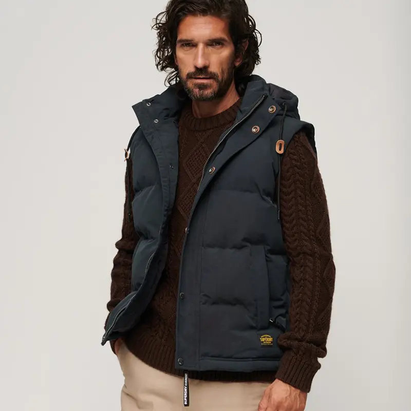 ODM Hooded Everest Puffer Gilet MOD03148 Exporter, Manufacturer