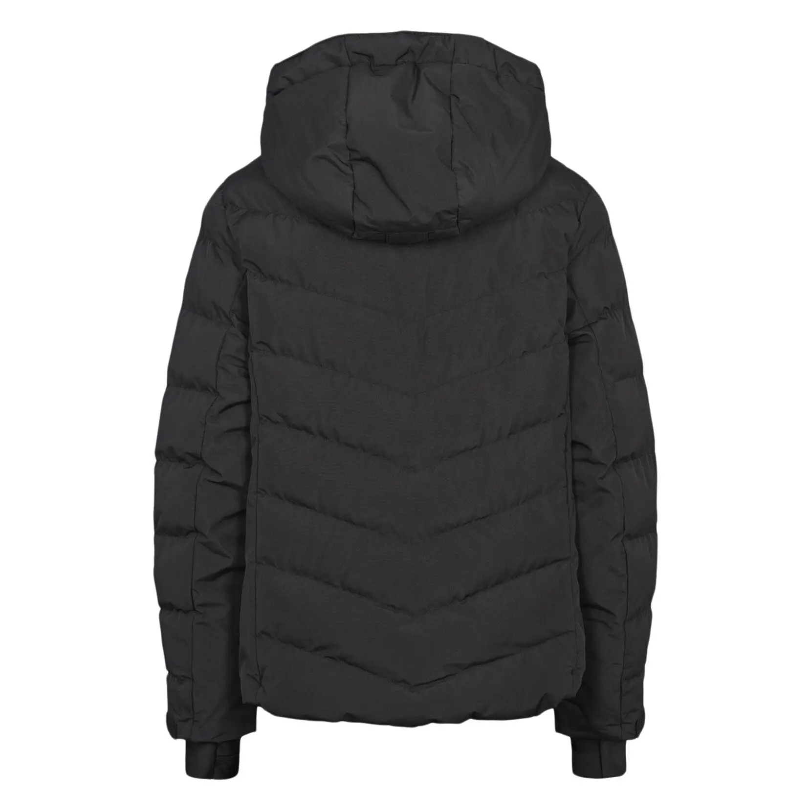 Cheap Men's Black Chevron-Quilted Hooded Outdoor Puffer Jacket | Windproof Water-Resistant Winter Coat Suppliers, Supplier