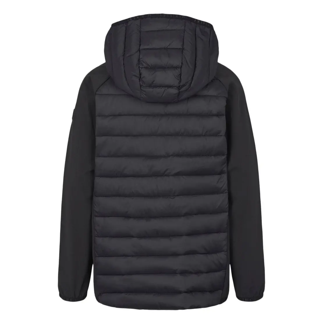 CE Certification Men's Black Hybrid Quilted Outdoor Puffer Jacket | 100D 4-Way Stretch Windproof Water-Resistant Coat Suppliers, Quotes