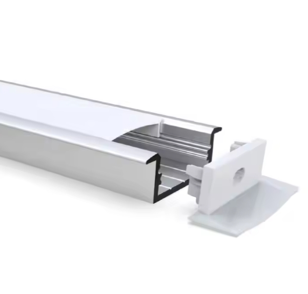 Canal de Alumínio para Extrusão de LED com Difusor Perfil de Alumínio Recessado para Fita de LED