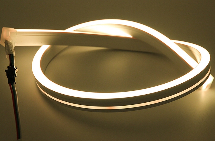 Ws2811 DC5V Fita de LED Neon com Padrão Reticulado Redondo IP67 50LEDs/M 360 Grau de Luz de Silicone Flexível Inteligente Rgbic