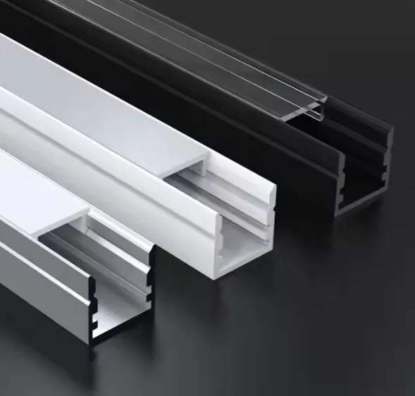 Canal de Alumínio para Extrusão de LED com Difusor Perfil de Alumínio Recessado para Fita de LED